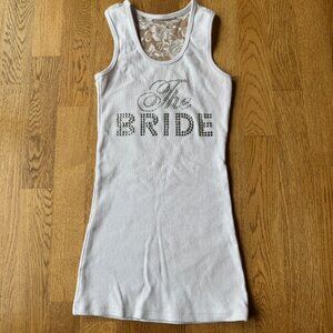 David's Bridal Rhinestone The Bride Tank Top Size Small
